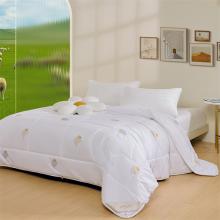 水星家纺舒蔓抗菌防螨羊毛被